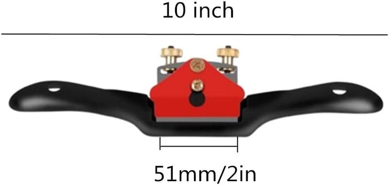 Ebonee ATPCOOK 10" Adjustable Spokeshave Plane with Flat Base, Metal Blade Wood Spoke Shave for Woodcraft, Woodworking Hand Tool - Image 2